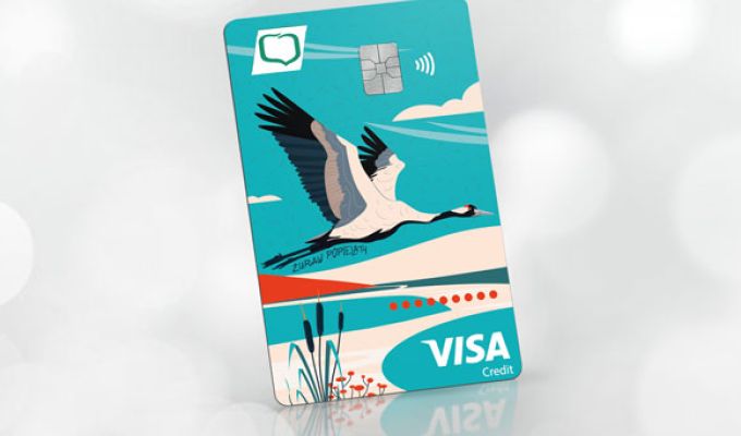 Karta kredytowa Visa Credit dla klienta indywidualnego i logo BS Chrzanów