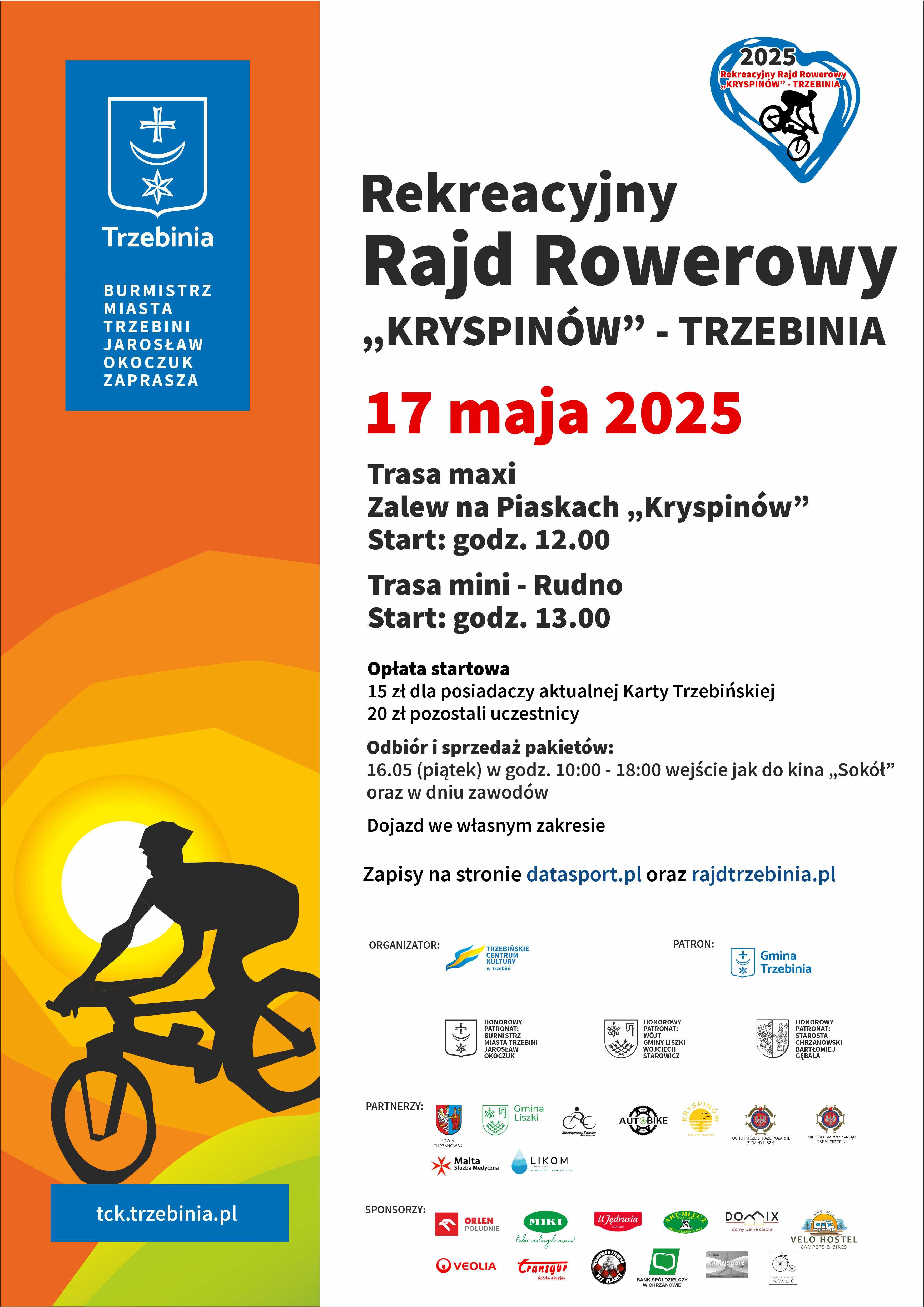 plakat Rekreacyjny Rajd Rowerowy 2025